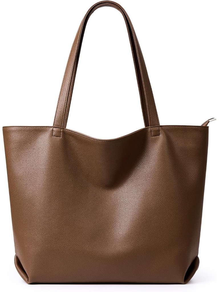 Wllwoo Soft Vegan Leather Tote Bag For Women Large Hobo Zipper Purse | Casual Sh
